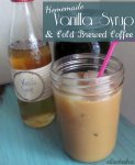 Homemade Vanilla Syrup and Cold Brewed Coffee